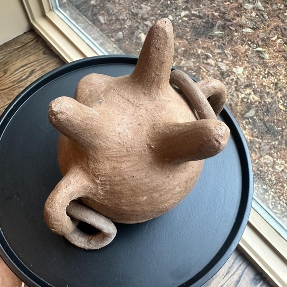 Handmade artisan pottery nicaraguan terracotta clay potpourri holder decorative - Picture 2 of 8